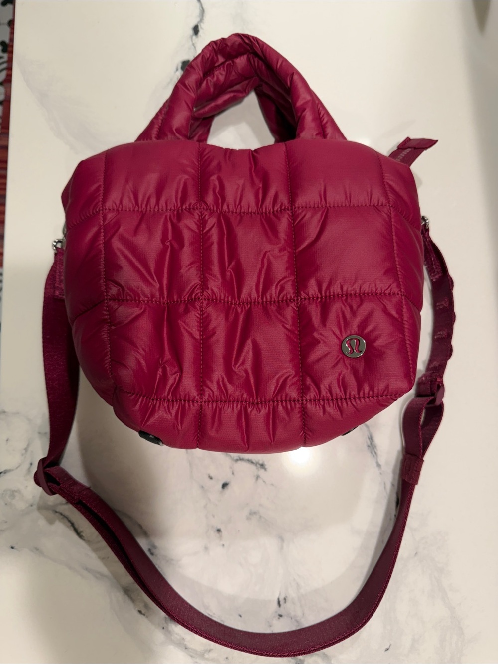 lululemon athletica Quilted Puffer Crossbody in Berry